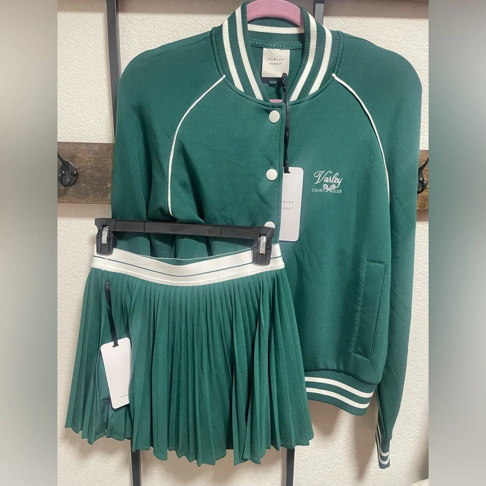 Varley Jepson Club Tennis Jacket • Court Club Logo • Forest/White • NWT • S - Picture 12 of 12